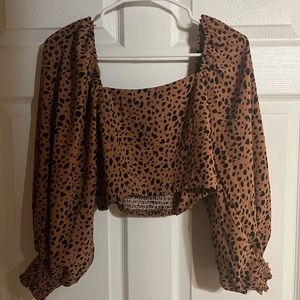 animal print shirt. never been worn